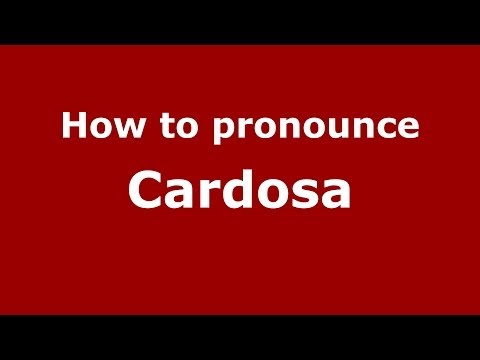 How to pronounce Cardosa (Italian/Italy) - PronounceNames.com