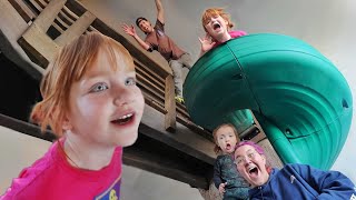 SLiDE MANSiON Hide n Seek!!  family & friends play pass the microphone! ultimate new finding game!