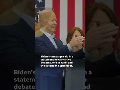 Joe Biden challenges Donald Trump to two debates Shorts