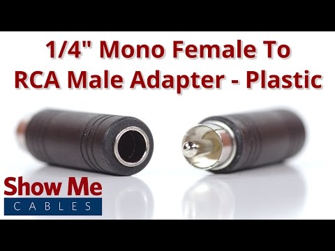 1/4 Inch Mono Female To RCA Male Adapter - Plastic #955