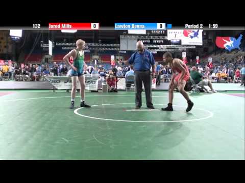 Fargo 2012 132 Round 2: Jared Mills (Virginia) vs. Lawton Benna (Missouri)