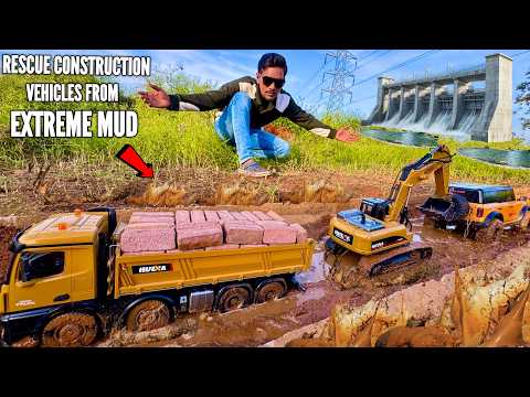 RC Giant Excavator Deep Mud Challenge Gone Wrong - Chatpat toy TV