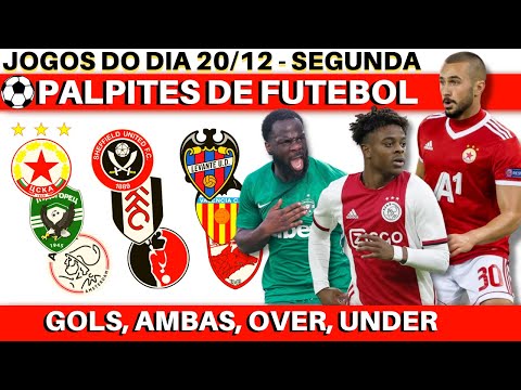 Palpites de Futebol para Amanh 20/12, SEGUNDA.