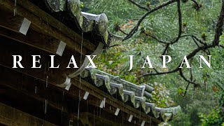 Download lagu 【4K】1hour/Relax Japan-Heavy Rain on Tiled Roof of Japanese Temple / Relaxing Sound of Rain Part1 mp3
