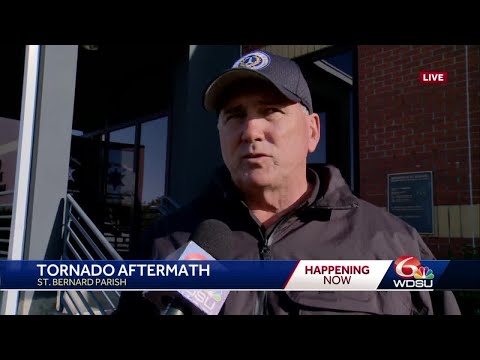 St. Bernard officials survey tornado damage