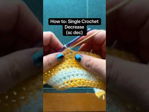 How To Single Crochet Decrease Left Handed Tutorial