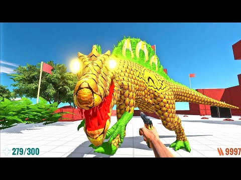 FPS DEATH RUN vs AQUAMAN SPINOSAURUS - Animal Revolt Battle Simulator ARBS