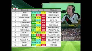 Palpites (números percentuais loteca 1107)