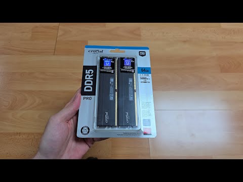 마이크론 Crucial DDR5-5600 CL46 PRO 64GB(32Gx2) 1부 개봉, 설치