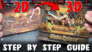 I Made the 1989 HeroQuest Box Art in 3D with the Halot X1