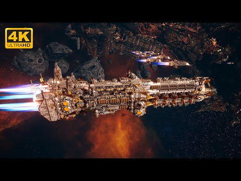 Imperial Navy vs Tau Merchant Fleet - Skalgrim Mod - 4K Quality - Battlefleet Gothic Armada 2