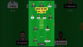 kol vs rr dream11, kkr vs rr dream11 team, kolkata knight riders vs rajasthan royals dream11 team,