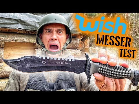 Was taugt ein billiges WISH MESSER? | BUSHCRAFT MESSER TEST #3 | Survival Mattin