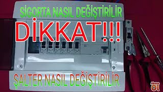 Sigorta nasıl değiştirilir. (Şalter nasıl değiştirilir)