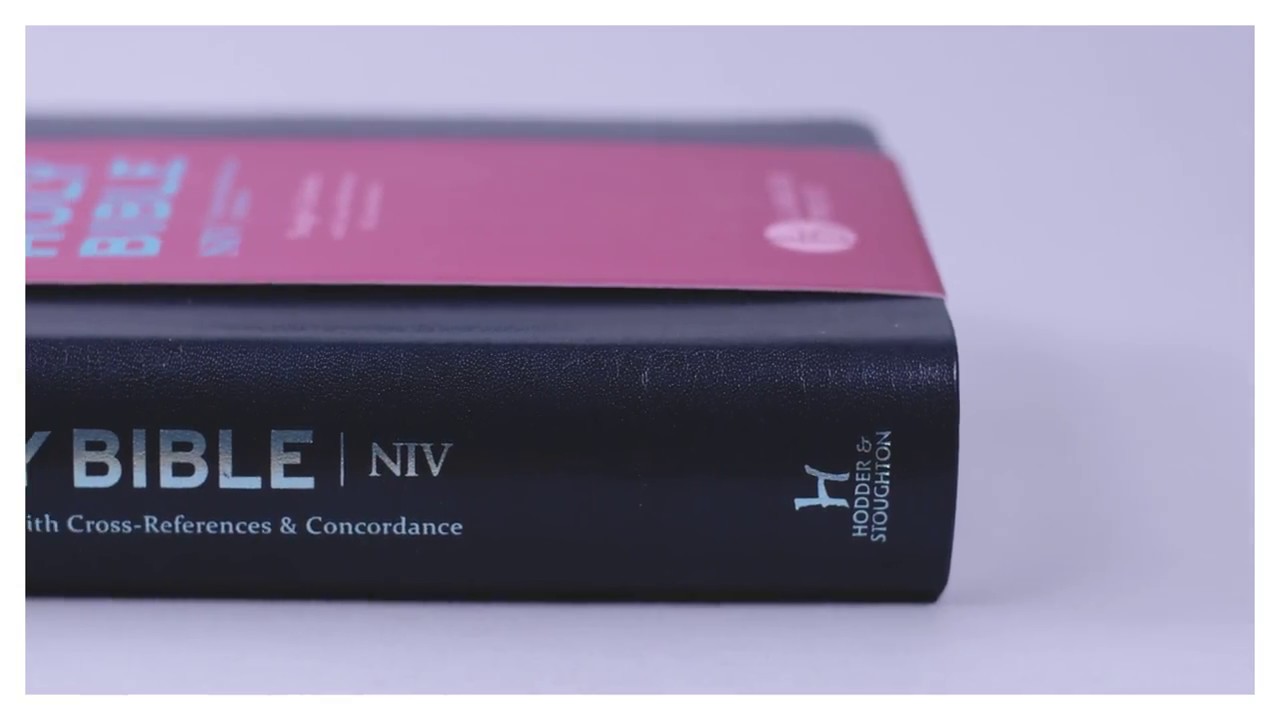 NIV Larger Print Single Column Compact Reference Bible Leather