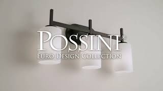 1_Watch A Video About the Possini Euro Nanni Matte Black Fluted Glass 3 Light Bath Light