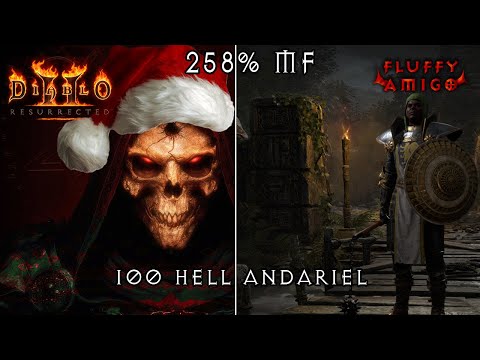 Diablo 2 Resurrected - 258% MF 100 Hell Andariel Runs Loot Highlights!