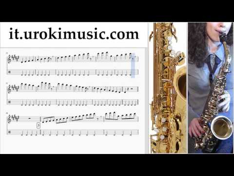 Corso di Sassofono Contralto Sia - Cheap Thrills Tablature Tab Parte#1 um-i276