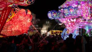 preview picture of video '庄川観光祭2013大行燈あわせ1日目'