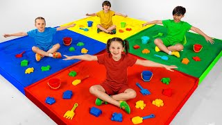 Colorful Sand Adventure: Hidden Toys, Treasure Chest and Sand Art