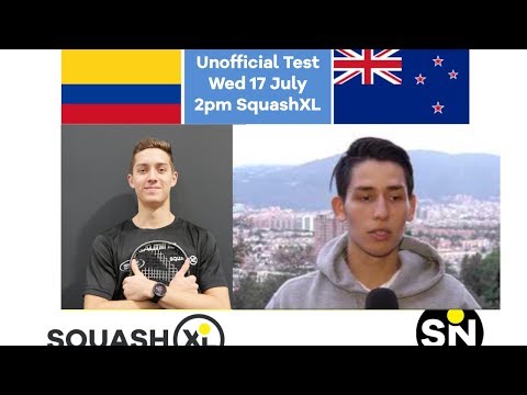 SQUASH TEST MATCH | COLOMBIA v NZ | Joel Arscott v Andres Herrera