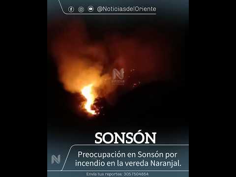Preocupación por incendio forestal en el municipio de Sonsón