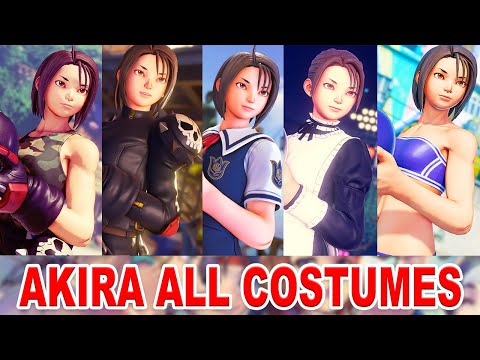 Akira Kazama All Costumes Parade - Street Fighter V 4K