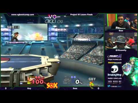 S@X 9/16/14 - Guy (Diddy Kong) vs Boss (Mario) - Project M Losers Finals - Smash PM