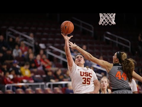 Alissa Pili's double-double sparks unranked USC's 72-66 upset over No. 11 Oregon St.