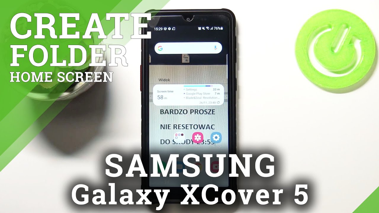 How to Create Folder on SAMSUNG Galaxy XCover 5 Home Screen – Categorize Apps