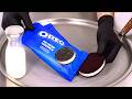 Oreo Ice Cream Sandwich Turns Into Ice Cream Rolls Satisfying Visual ASMR