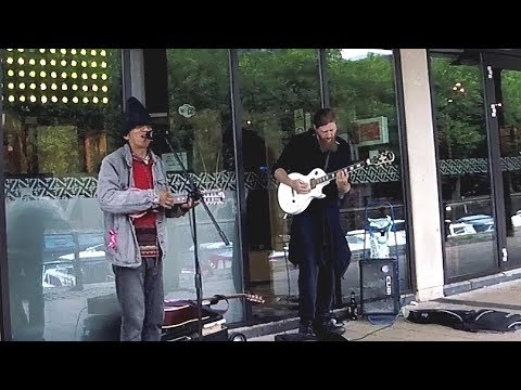 Bristol Buskers Eduardo Saca and Joshua Chulk jamming in Bristol