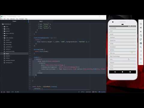 React Native Simple Flatlist Component Android Example