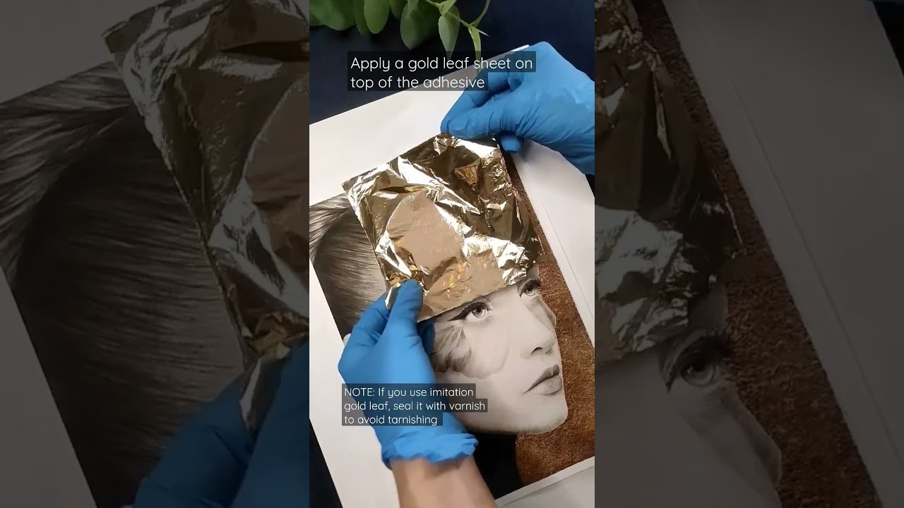How to use gold leaf ✨ #art #shorts #artist