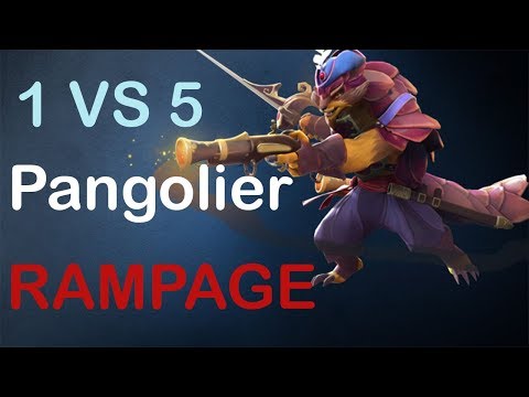 DOTA 2  PANGOLIER RAMPAGE 1 VS 5