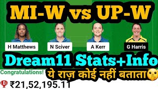 MI-W vs UP-W Dream11|MI-W vs UP-W Dream11 Prediction|MI-W vs UP-W Dream11 Team|