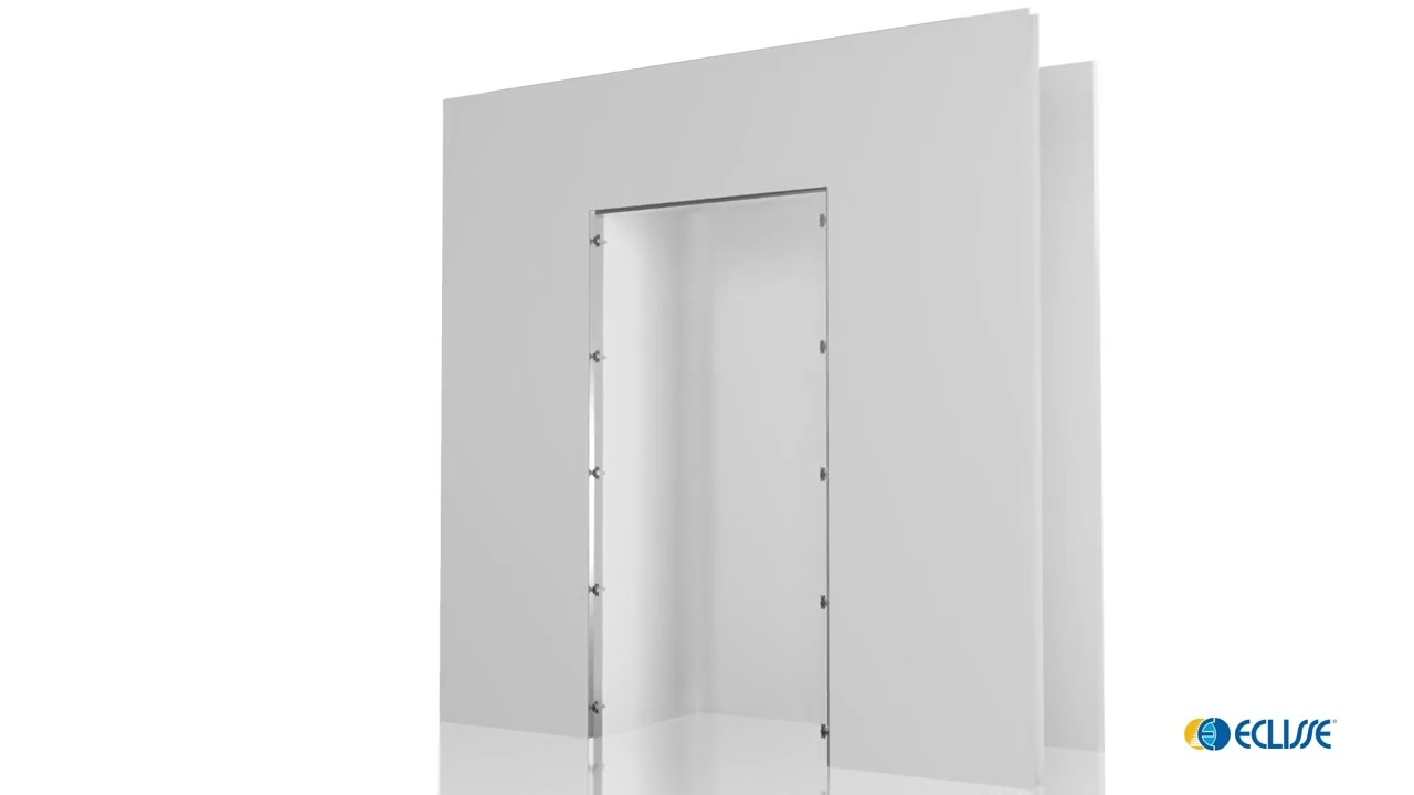 Instalación de marcos para puertas enrasadas en paredes de cartón-yeso | ECLISSE Syntesis Areo