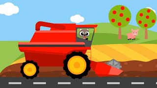 Bajki dla dzieci - kolorowe pojazdy, traktory, zwierzęta