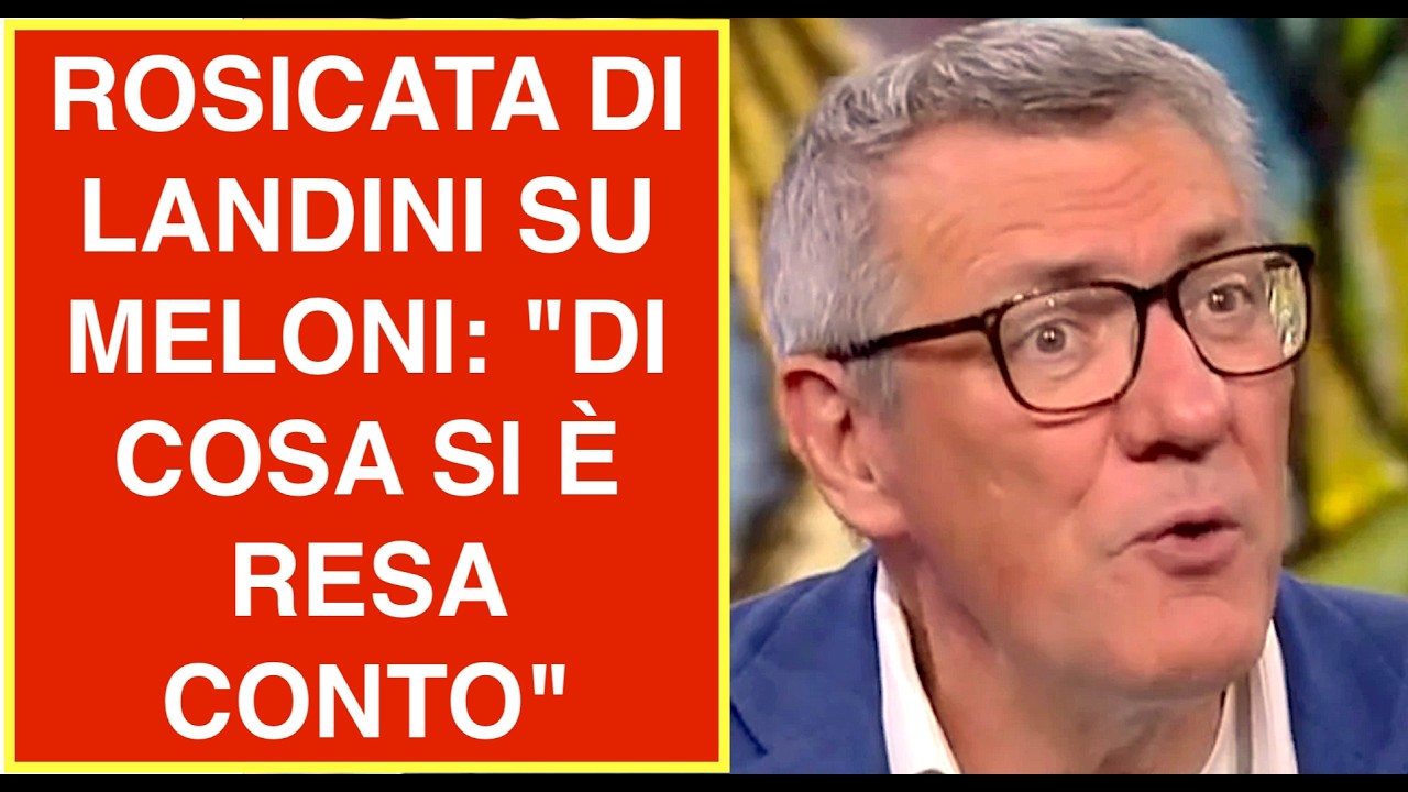 ROSICATA DI LANDINI SU MELONI: "DI COSA SI È RESA CONTO"