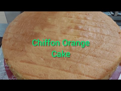 How to Bake Simple Orange Flavour Chiffon Cake#orangecake