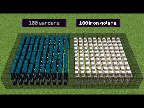 100 iron golems vs 100 wardens