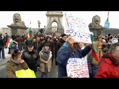 Thousands protest in Budapest against government's labour reforms