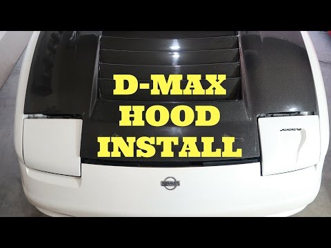 240sx Carbon Fiber D-Max hood Install !!!