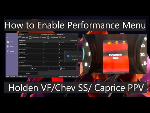 How to Enable Performance Menu on Holden VF Commodore Instrument Cluster
