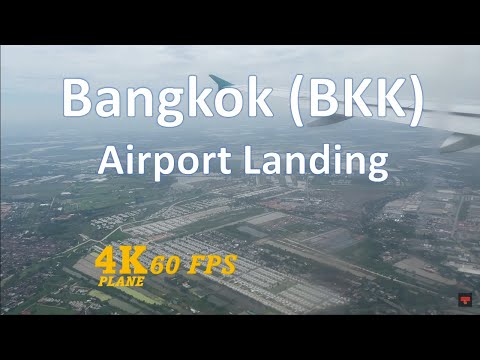 Bangkok 4K - pouso no aeroporto de Suvarnabhumi (voo LQ 670: Phnom Penh PNH para BKK via Lanmei Airlines)