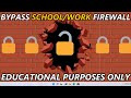 How To Bypass Network Firewall On School Work In 2024 EDUCATIONAL