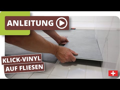 Klick Vinyl auf Fliesen - Boden im Bad schnell renovieren