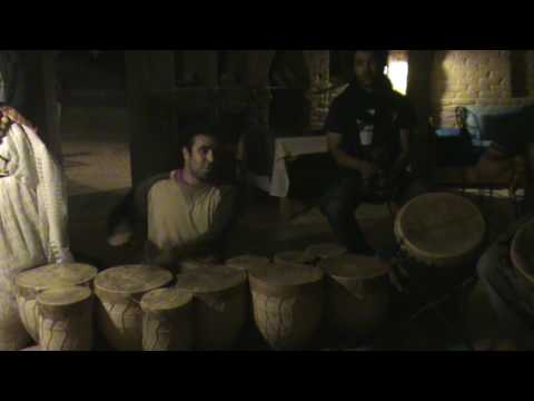 AUBERGE DU SUD MUSTAPHA BOUMALN PLAYING DRUMS MAY 2010