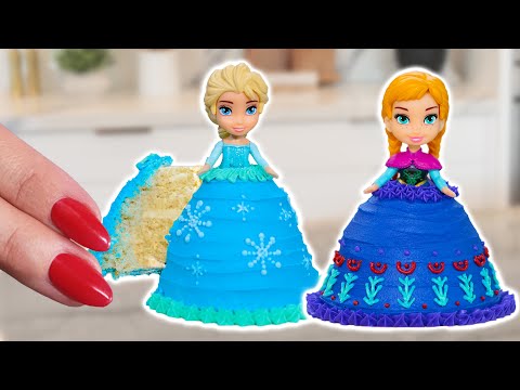 TINY Disney Sister Princess CAKES Fun Baking! - Nerdy Nummies