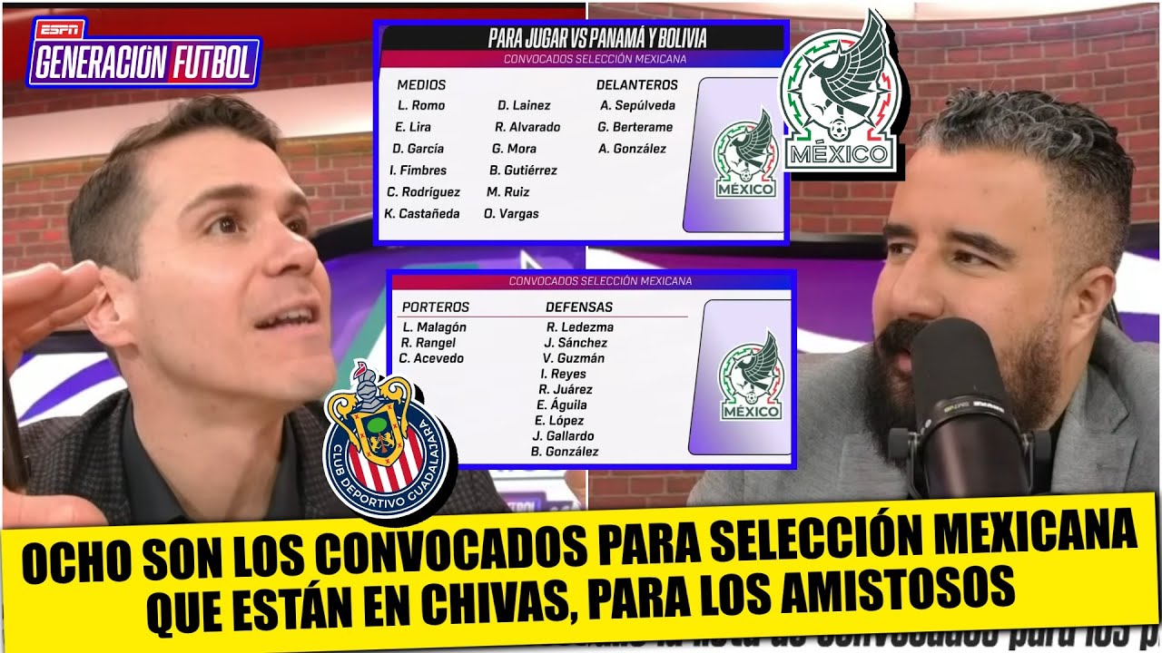 VASCO AGUIRRE ANUNCIÓ PRIMERA LISTA DE CONVOCADOS. Chivas es la base de la SELECCION | Generación F